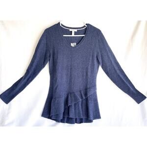 Isaac Mizrahi Live! Women's Long Sleeve Navy Blue Sweater Size Small